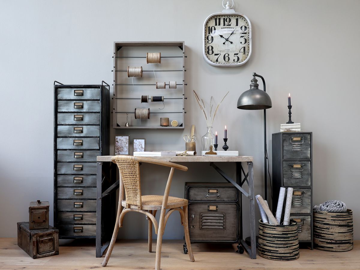 Factory skap med skuff og hjul fra Chic Antique